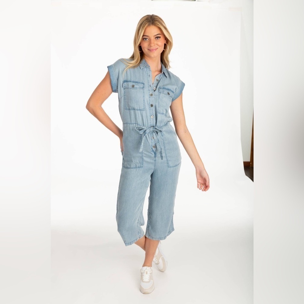 Given Kale Blue Jumpsuit Size Medium